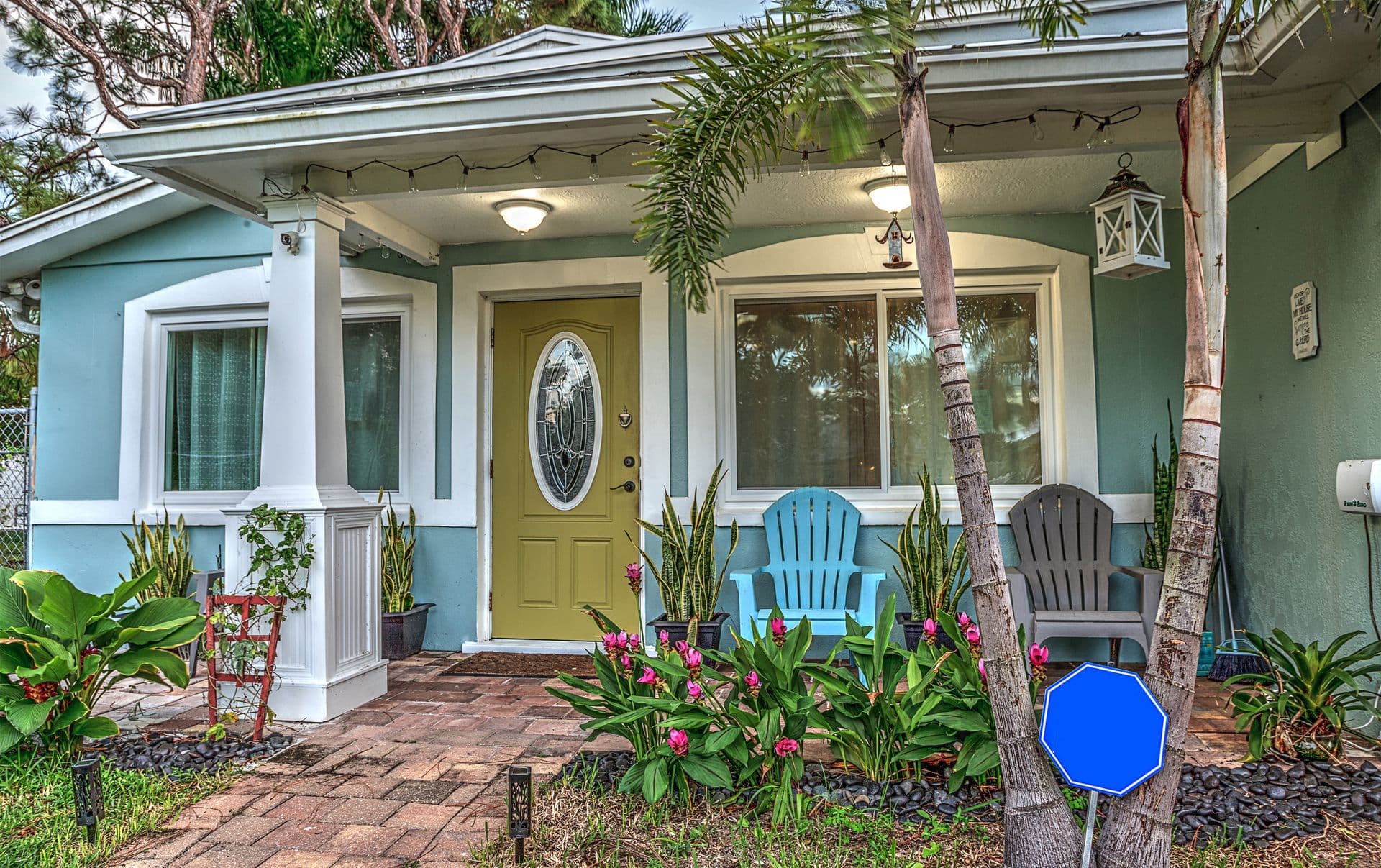 Florida home with front door