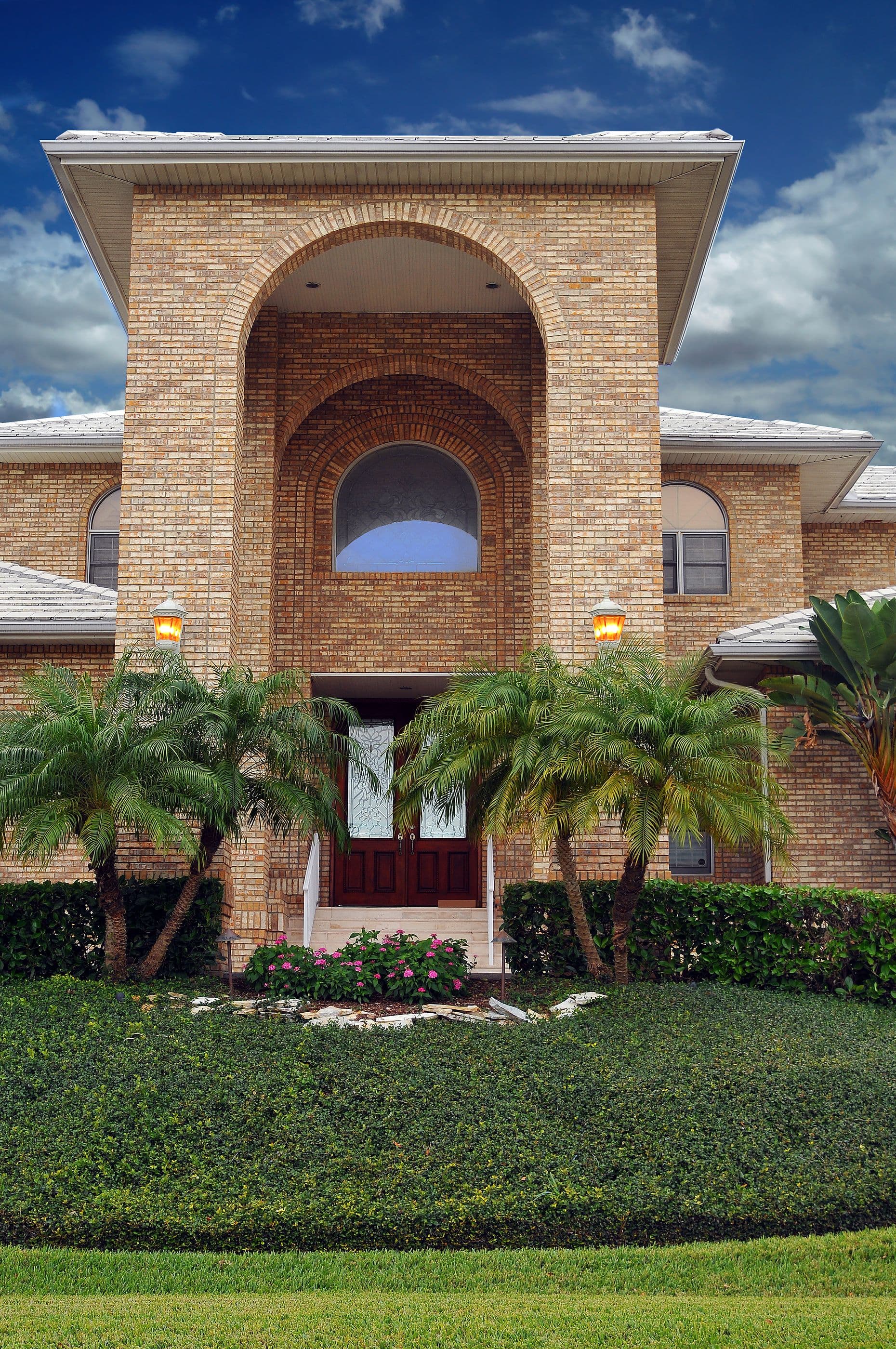 waterfront home entrance