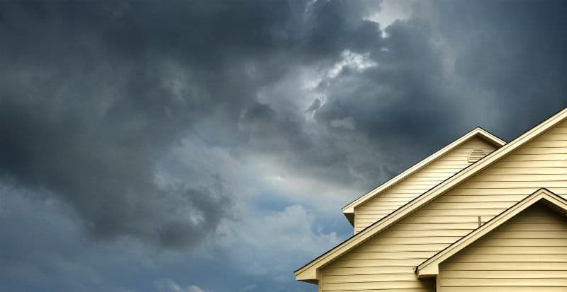 house in storm