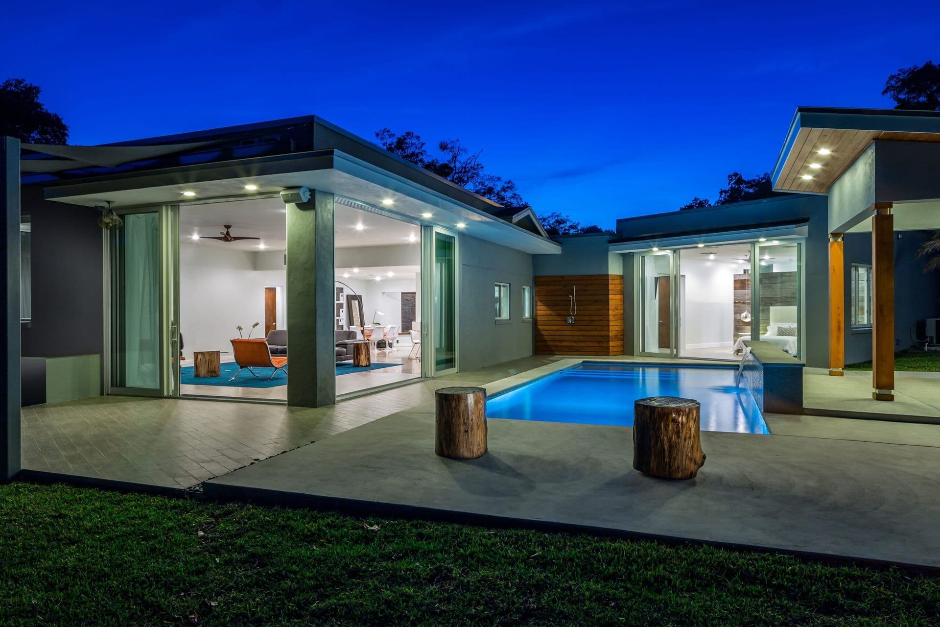 Sliding Glass backyard